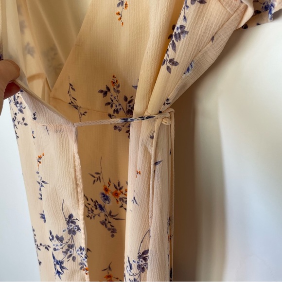 Lulus Fowler Floral Wrap Minidress in Blush Pink Size Small - Picture 10 of 15